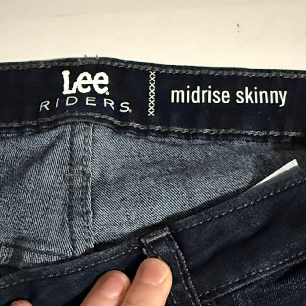 Lee Riders Midrise Skinny Jeans - Deep Indigo